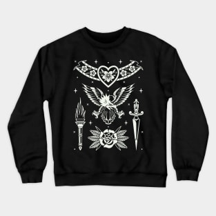 Traditional tattoo pattern Crewneck Sweatshirt